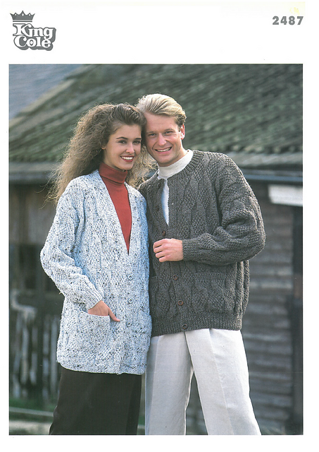 2487 V and Round Neck Cardigan