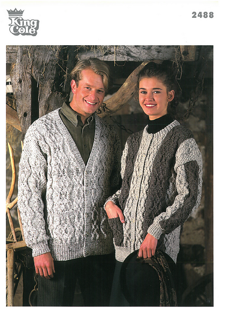 2488 V and Round Neck Cardigan