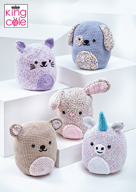 Ravelry: 9176 Squishy Amigurumi Toys pattern by King Cole Ltd