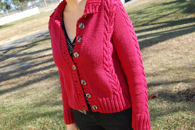Moss Cabled Cardigan