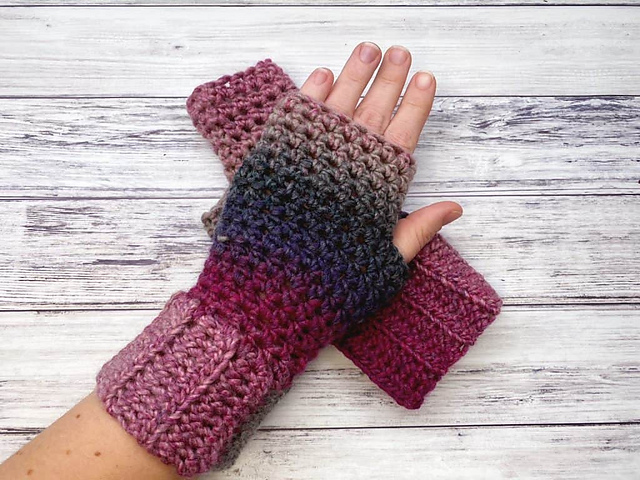 Arm Warmers Easy Crochet Fingerless Gloves Half Finger Gloves