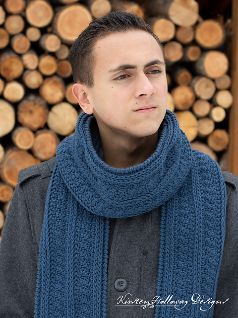 Men Scarf Pattern Crochet Gentleman's Scarf Easy Crochet Mens
