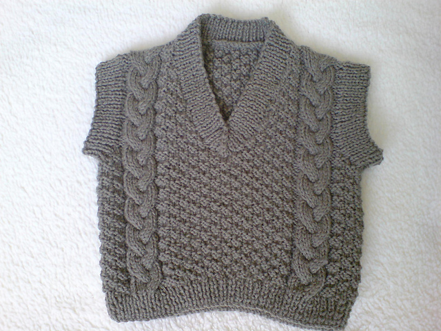 Cabled Sweaters and Slipover Vest