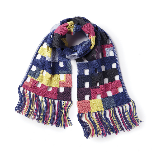 Hollow Miters Knit Scarf