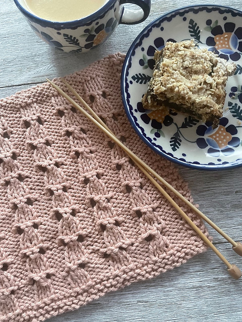 Date Squares Dishcloth
