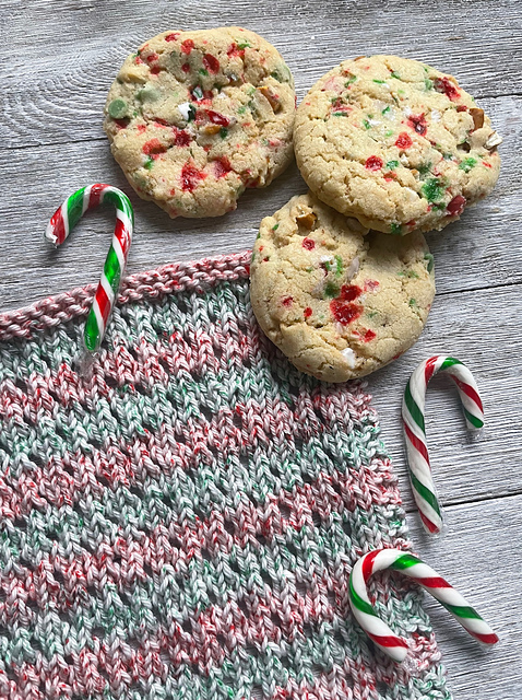 Peppermint Cookie Dishcloth