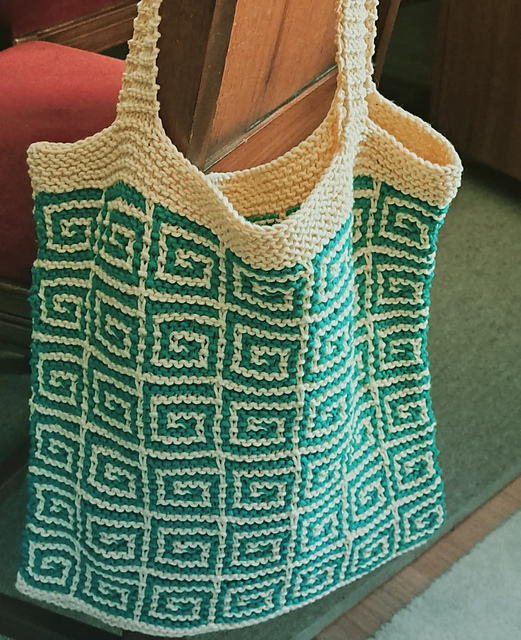 Lucy's Knit Mosaic Tote Bag