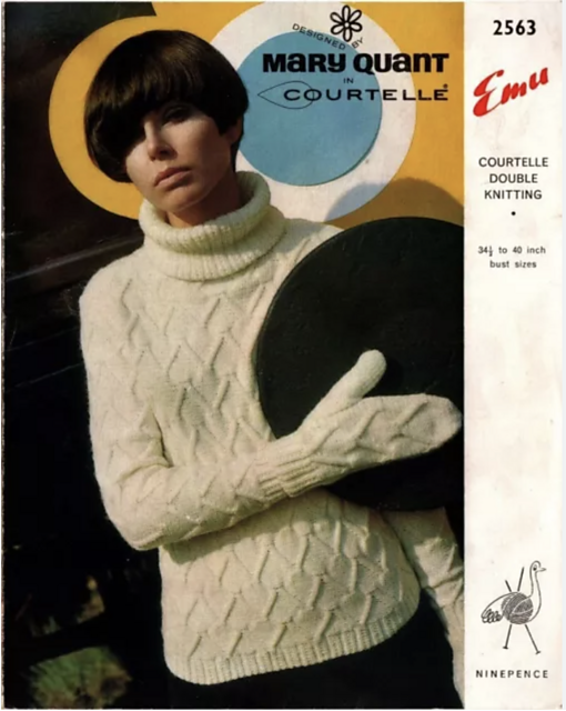 Cable Turtleneck Pullover and Mittens 2563