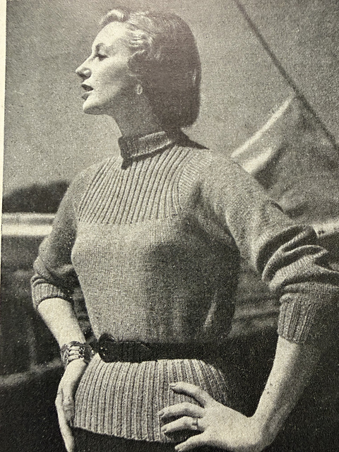 Polo-neck sports sweater