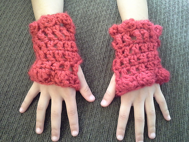 Puffy Fingerless Gloves for Kids