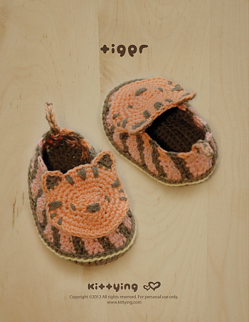 Ravelry: Tiger Baby Booties pattern by Kittying Ying