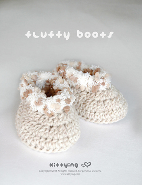 Khaki Fluffy Baby Boots