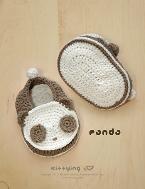 Panda Baby Booties