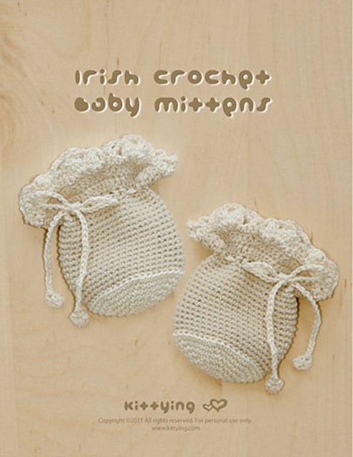Irish Crochet Baby Mitten
