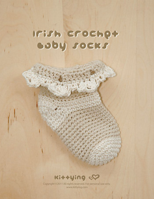 Irish Crochet Baby Socks