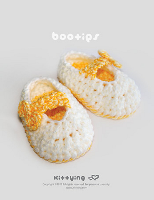 Ravelry: Baby Girl Booties pattern by Kittying Ying