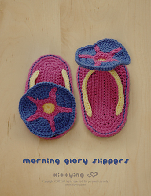 Morning Glory Baby Slippers