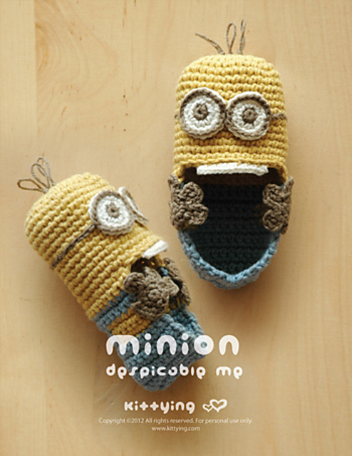 Minion Inspired Baby Booties