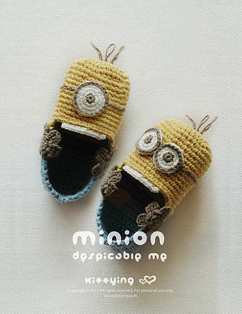Minion Inspired Toddler Booties