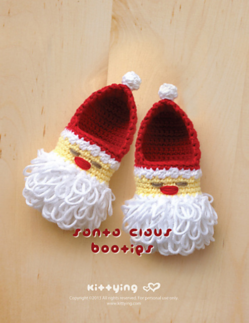 Santa Claus Baby Booties