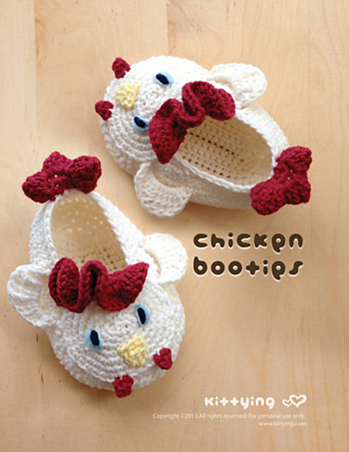Chicken Rooster Cock Baby Booties