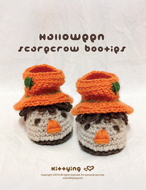 Scarecrow Baby Booties