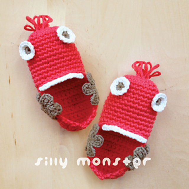 Ravelry: Silly Monster Baby Booties pattern by Kittying Ying
