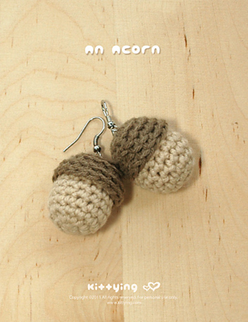 Chipmunks' An Acorn Earrings