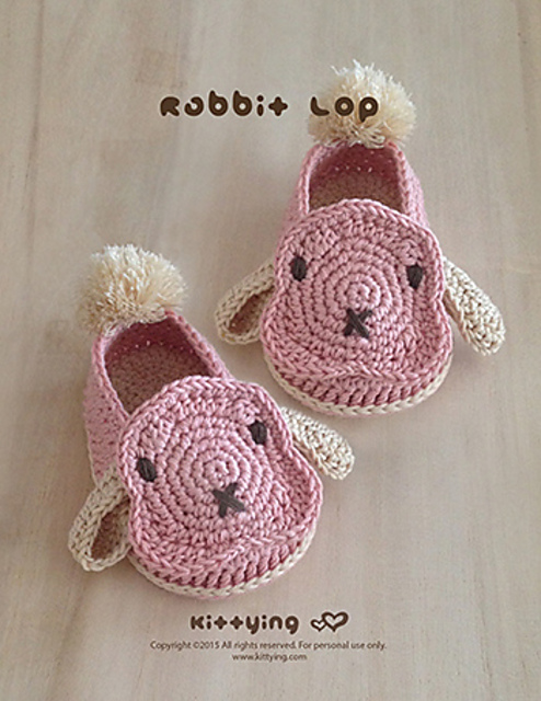 Bunny Rabbit Lop Baby Booties