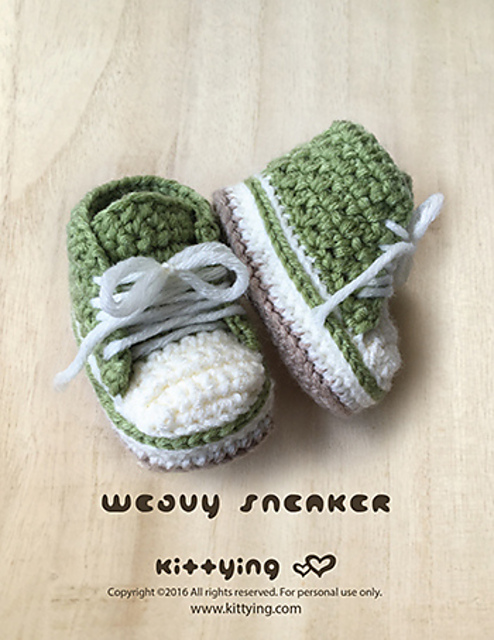 Ravelry: Weavy Baby Sneakers Booties pattern by Kittying Ying
