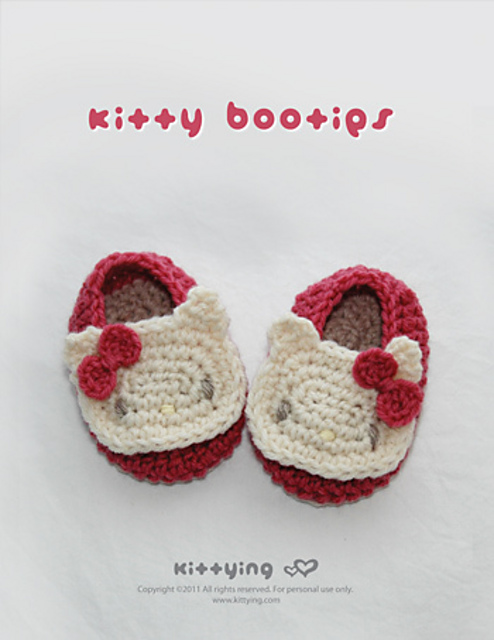 Hello Kitty Inspired Baby Booties