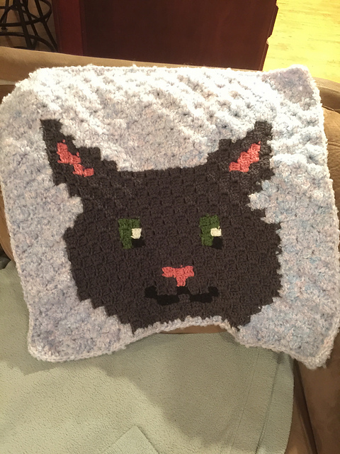 C2C Kitty Face Blaket