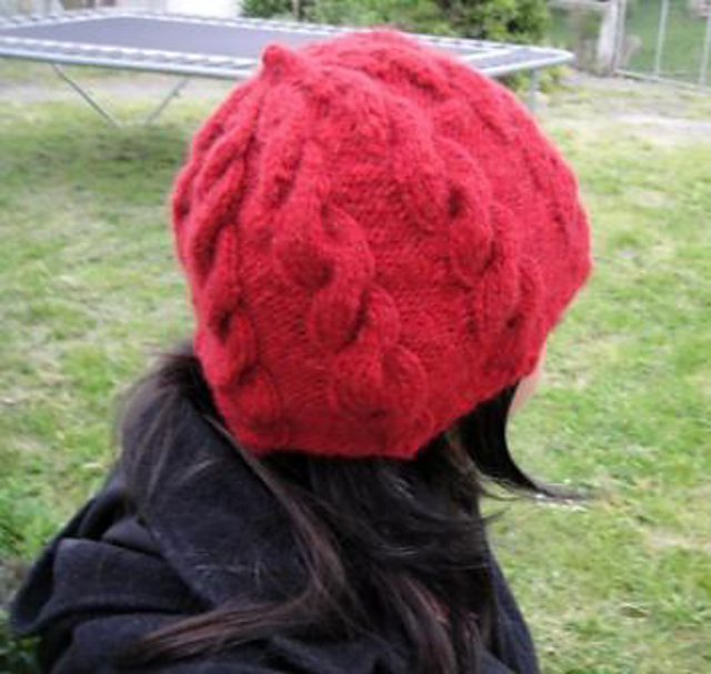 Pixie Flower Cabled Hat