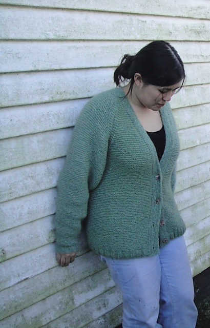 Garter-Stitch Boyfriend Cardi