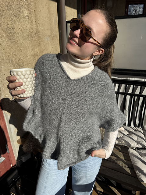 【今期AW試着のみ】OHGA BOWTIE PONCHO 千鳥 Ravelry: Oslo Poncho pattern by Klin Cocos