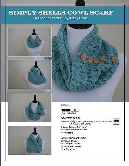 Simply Shells Cowl Scarf
