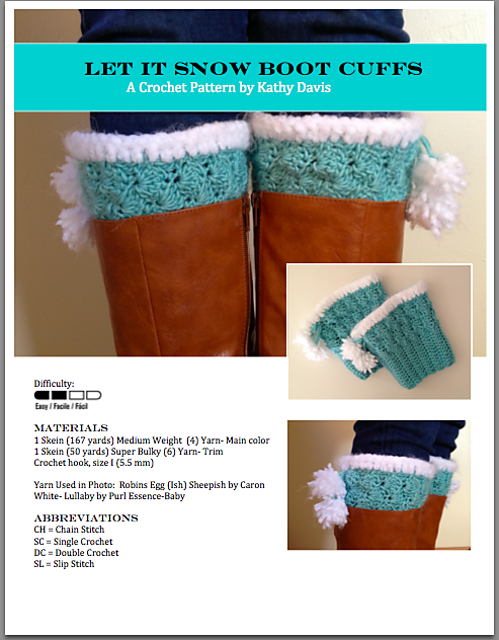 Let it Snow Boot Cuffs