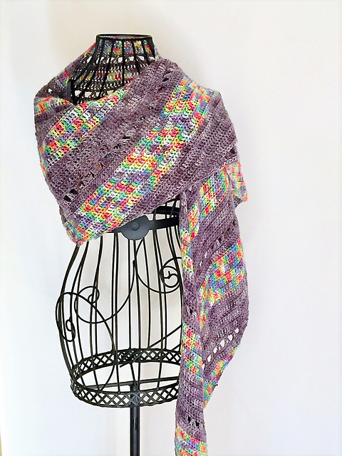 Broken Rainbow Shawl