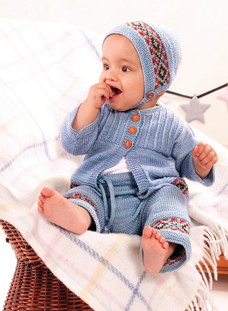 Vintage Baby Set - Cardigan