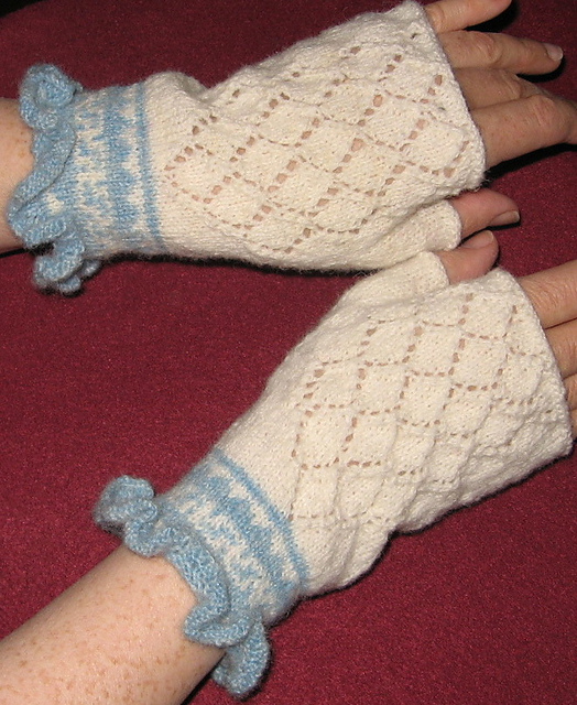 Knitted Mitten and Bracelet