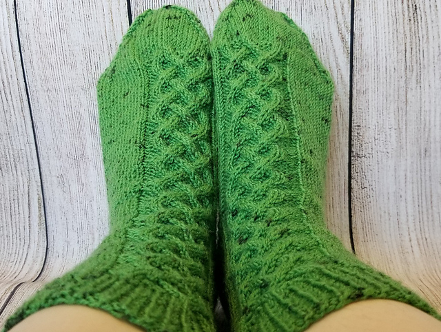 Celtic cable sock