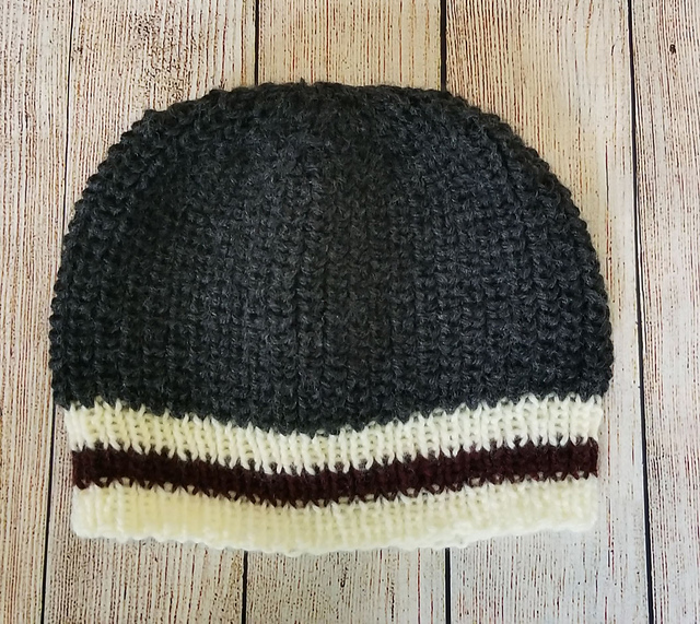 reversible ribbed hat