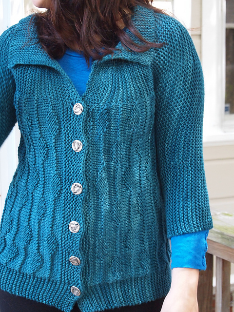 Sideways Leaf Cardigan