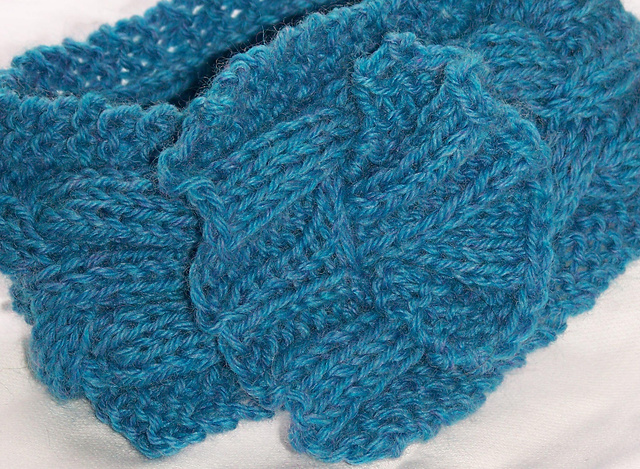 Topaz Blue Butterfly Neckwarmer