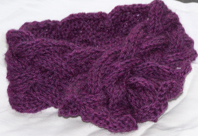 Amethyst Big Braid Cabled Neckwarmer
