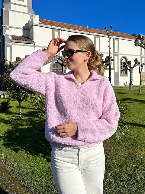 Ravelry: #knitdiet_bouclepolo pattern by Maria Kochugura