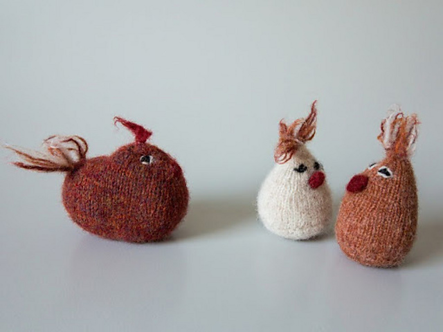 Felted chickens for easter