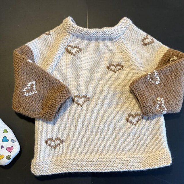Sweetheart baby sweater