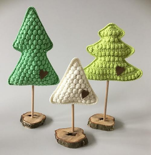 Christmas trees with bubbles