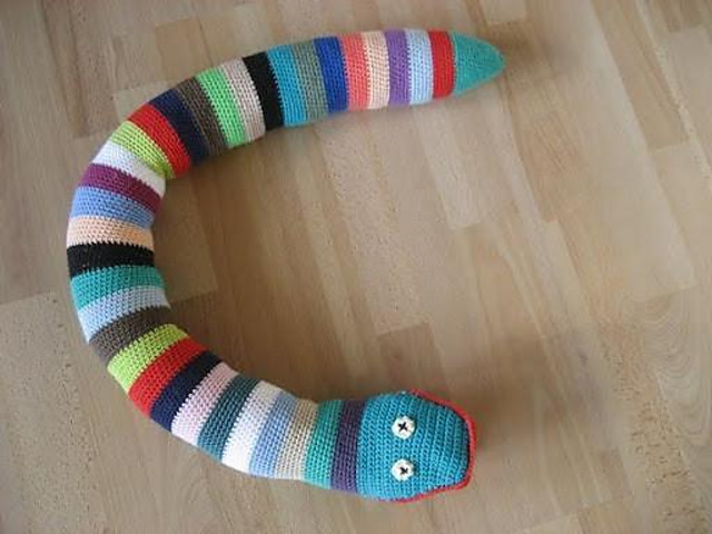 Snake yarn leftovers
